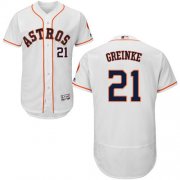Wholesale Cheap Astros #21 Zack Greinke White Flexbase Authentic Collection Stitched MLB Jersey