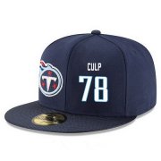 Wholesale Cheap Tennessee Titans #78 Curley Culp Snapback Cap NFL Player Navy Blue with White Number Stitched Hat