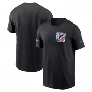 Wholesale Cheap Men's Atlanta Falcons Black 2023 Crucial Catch Sideline Tri-Blend T-Shirt