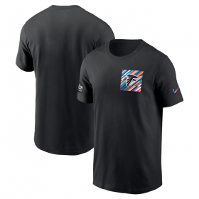 Wholesale Cheap Men\'s Atlanta Falcons Black 2023 Crucial Catch Sideline Tri-Blend T-Shirt