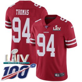 Wholesale Cheap Nike 49ers #94 Solomon Thomas Red Super Bowl LIV 2020 Team Color Youth Stitched NFL 100th Season Vapor Limited Jersey
