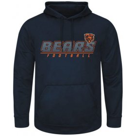 Wholesale Cheap Chicago Bears Majestic Punt Return Pullover Hoodie Navy