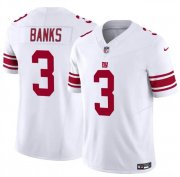 Cheap Men's New York Giants #3 Deonte Banks White 2023 F.U.S.E. Vapor Untouchable Limited Football Stitched Jersey