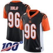 Wholesale Cheap Nike Bengals #96 Carlos Dunlap Black Team Color Men's Stitched NFL 100th Season Vapor Limited Jersey