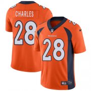 Wholesale Cheap Nike Broncos #28 Jamaal Charles Orange Team Color Men's Stitched NFL Vapor Untouchable Limited Jersey