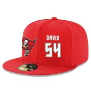Wholesale Cheap Tampa Bay Buccaneers #54 Lavonte David Snapback Cap NFL Player Red with White Number Stitched Hat