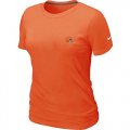 Wholesale Cheap Women's Nike Cleveland Browns Chest Embroidered Logo T-Shirt Orange