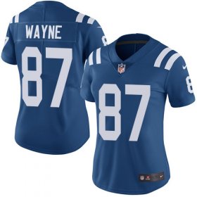 Wholesale Cheap Nike Colts #87 Reggie Wayne Royal Blue Team Color Women\'s Stitched NFL Vapor Untouchable Limited Jersey
