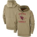 Wholesale Cheap Men's Arizona Cardinals Nike Tan 2019 Salute to Service Sideline Therma Pullover Hoodie