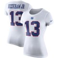 Wholesale Cheap New York Giants #13 Odell Beckham Jr. Nike Women's Team Player Pride Name & Number Performance T-Shirt White