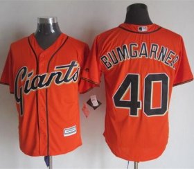 Wholesale Cheap Giants #40 Madison Bumgarner Orange Alternate New Cool Base Stitched MLB Jersey