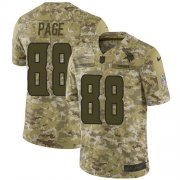 Wholesale Cheap Nike Vikings #88 Alan Page Camo Men's Stitched NFL Limited 2018 Salute To Service Jersey