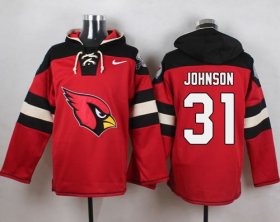 Wholesale Cheap Nike Cardinals #31 David Johnson Red Player Pullover NFL Hoodie