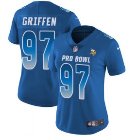 Wholesale Cheap Nike Vikings #97 Everson Griffen Royal Women\'s Stitched NFL Limited NFC 2018 Pro Bowl Jersey