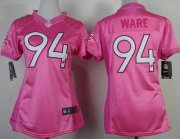 Wholesale Cheap Nike Broncos #94 DeMarcus Ware Pink New Women's Be Luv'd Stitched NFL Elite Jersey