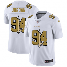 Wholesale Cheap New Orleans Saints #94 Cameron Jordan White Men\'s Nike Team Logo Dual Overlap Limited NFL Jersey