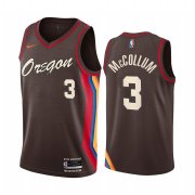 Wholesale Cheap Nike Blazers #3 C.J. McCollum Chocolate NBA Swingman 2020-21 City Edition Jersey