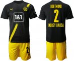 Wholesale Cheap Men 2020-2021 club Dortmund away 2 black Soccer Jerseys