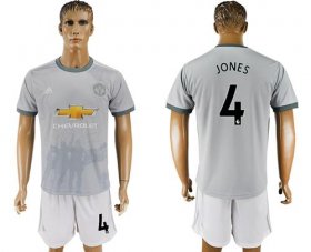 Wholesale Cheap Manchester United #4 Jones Sec Away Soccer Club Jersey