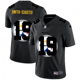 Wholesale Cheap Pittsburgh Steelers #19 JuJu Smith-Schuster Men\'s Nike Team Logo Dual Overlap Limited NFL Jersey Black