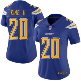 Wholesale Cheap Nike Chargers #20 Desmond King II Electric Blue Women\'s Stitched NFL Limited Rush Jersey