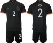 Wholesale Cheap Men 2020-2021 European Cup Germany away black 2 Adidas Soccer Jersey