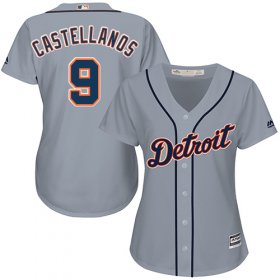 Wholesale Cheap Tigers #9 Nick Castellanos Grey Road Women\'s Stitched MLB Jersey