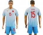 Wholesale Cheap Turkey #15 Topal Away Soccer Country Jersey