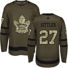 Wholesale Cheap Adidas Maple Leafs #27 Darryl Sittler Green Salute to Service Stitched NHL Jersey