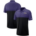 Wholesale Cheap Baltimore Ravens Nike Sideline Early Season Performance Polo Purple Black
