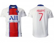 Wholesale Cheap Men 2020-2021 club Paris Saint-Germain away aaa version 7 white Soccer Jerseys