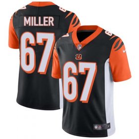 Wholesale Cheap Nike Bengals #67 John Miller Black Team Color Men\'s Stitched NFL Vapor Untouchable Limited Jersey