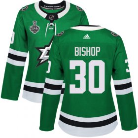 Cheap Adidas Stars #30 Ben Bishop Green Home Authentic Women\'s 2020 Stanley Cup Final Stitched NHL Jersey