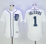 Wholesale Cheap Tigers #1 Jose Iglesias White Flexbase Authentic Collection Stitched MLB Jersey