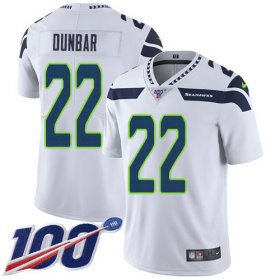 Wholesale Cheap Nike Seahawks #22 Quinton Dunbar White Men\'s Stitched NFL 100th Season Vapor Untouchable Limited Jersey