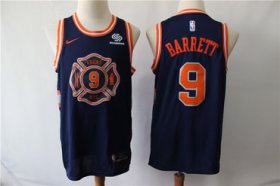 Wholesale Cheap Knicks 9 R.J. Barrett Navy City Edition Nike Swingman Jersey
