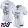 Wholesale Cheap Nike Raiders #42 Karl Joseph White Women's Stitched NFL Limited Rush 100th Season Jersey