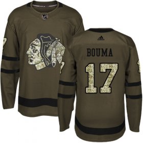 Wholesale Cheap Adidas Blackhawks #17 Lance Bouma Green Salute to Service Stitched NHL Jersey