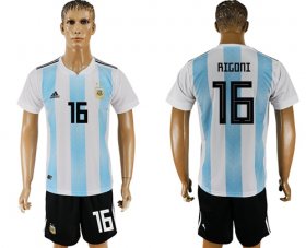 Wholesale Cheap Argentina #16 Rigoni Home Soccer Country Jersey