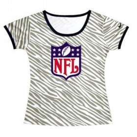 Wholesale Cheap Women\'s NFL Sideline Legend Authentic Logo Zebra Stripes T-Shirt