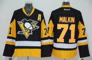 Wholesale Cheap Penguins #71 Evgeni Malkin Black Alternate Stitched NHL Jersey