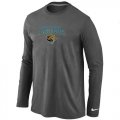 Wholesale Cheap Nike Jacksonville Jaguars Heart & Soul Long Sleeve T-Shirt Dark Grey
