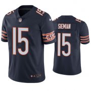 Wholesale Cheap Men's Chicago Bears #15 Trevor Siemian Navy Vapor untouchable Limited Stitched Jersey