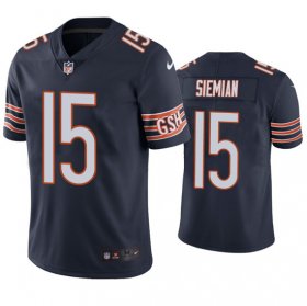 Wholesale Cheap Men\'s Chicago Bears #15 Trevor Siemian Navy Vapor untouchable Limited Stitched Jersey