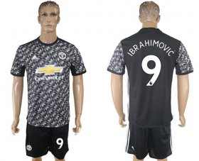 Wholesale Cheap Manchester United #9 Ibrahimovic Black Soccer Club Jersey