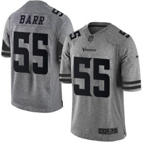 Wholesale Cheap Nike Vikings #55 Anthony Barr Gray Men\'s Stitched NFL Limited Gridiron Gray Jersey