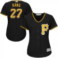 Wholesale Cheap Pirates #27 Jung-ho Kang Black Alternate Women's Stitched MLB Jersey