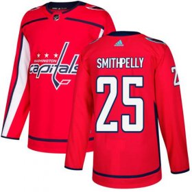 Wholesale Cheap Adidas Capitals #25 Devante Smith-Pelly Red Home Authentic Stitched NHL Jersey