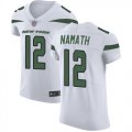 Wholesale Cheap Nike Jets #12 Joe Namath White Men's Stitched NFL Vapor Untouchable Elite Jersey