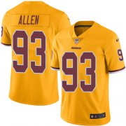 Wholesale Cheap Nike Redskins #93 Jonathan Allen Gold Men's Stitched NFL Limited Rush Jersey